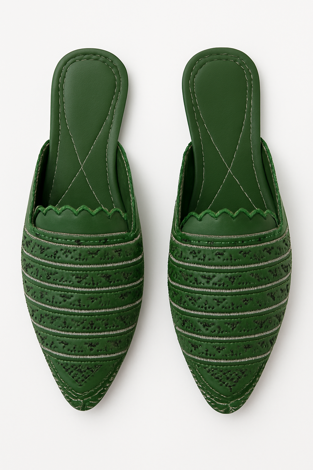 Green Zardozi Embroidered Jutti