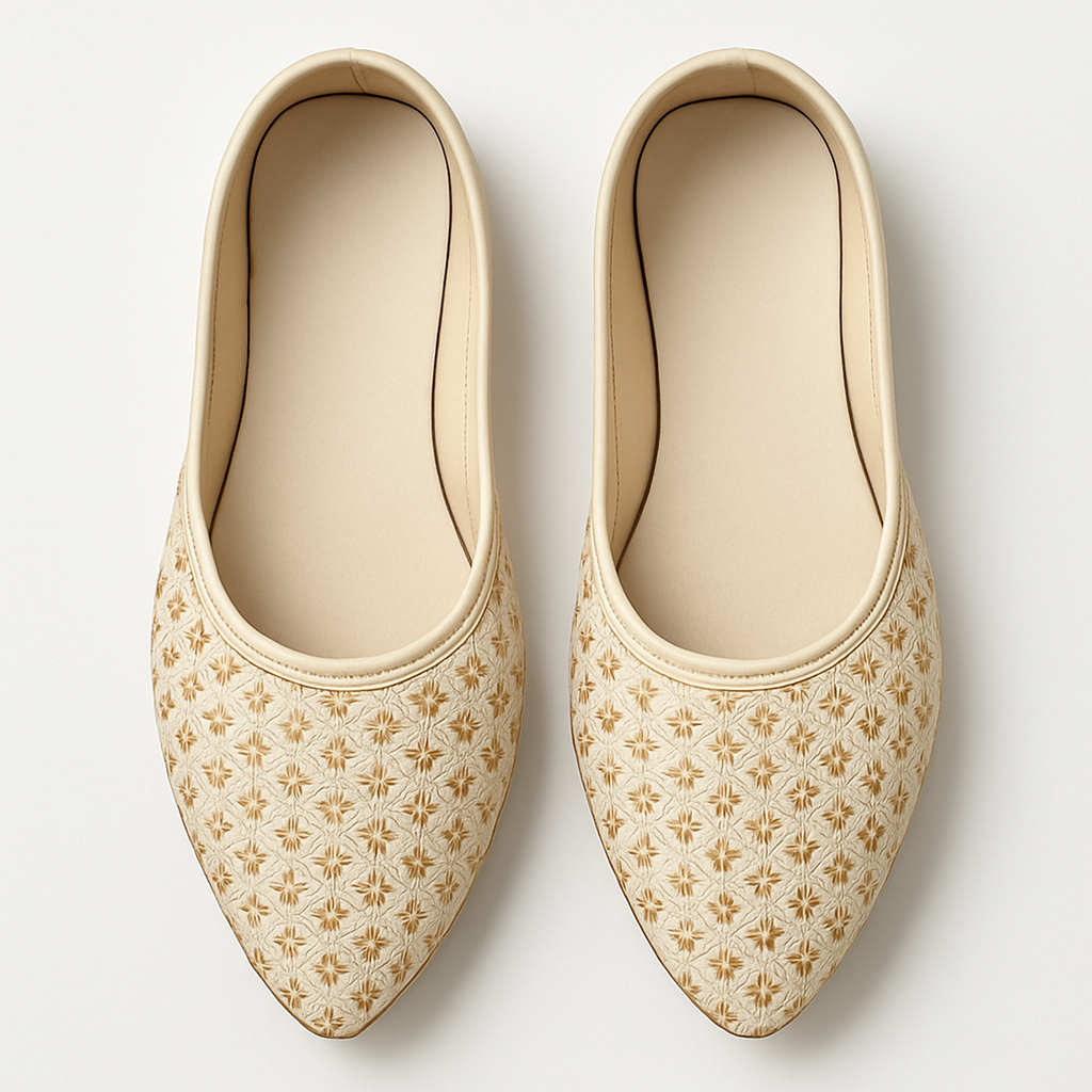 Golden Zardozi Embroidered Jutti